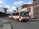 Autobus Karosa B 961 . 6360 na lince 125 v Nádraní ulici 14. ervence 2014.