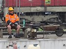 Rekonstrukce �elezni�n� stanice v Havl��kov� Brod�.