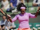 CO TO HRAJU? Serena Williamsová se na sebe vzteká v osmifinále Roland Garros se...