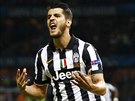 Gólová oslava Alvaro Morata z Juventusu ve finále Ligy mistr proti Barcelon
