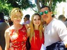 Melanie Griffithov, Antonio Banderas a jejich dcera Stella (8. ervna 2015)