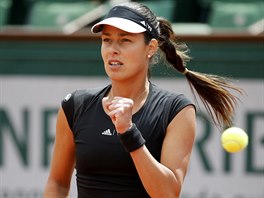 Srbsk tenistka Ana Ivanoviov se raduje ve tvrtfinle Roland Garros.