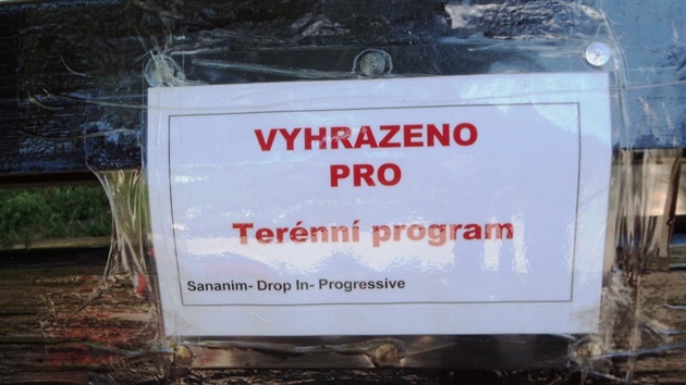 Projekt Drop Inu a Sananimu pro drogov závislé ve Vrchlického sadech.