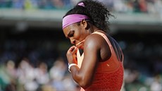 Americká tenistka Serena Williamsová proívá v semifinále Roland Garros tké...