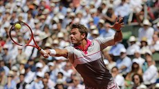 výcarský tenista Stan Wawrinka se brání ve finále Roland Garros.
