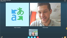 Peklad videokonference má formu skupinového videohovoru. Skype Translator...