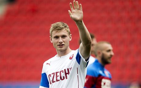 Kapitán eské reprezentace do 21 let Jakub Brabec na tréninku.