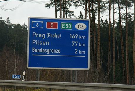 Dálnice A6 ped Rozvadovem - zaátek D5