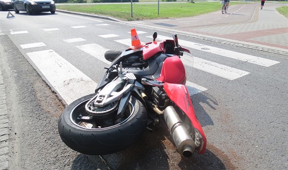 Motocykl, se kterým nahý mu projídl Havíovem. (11. ervna 2015)