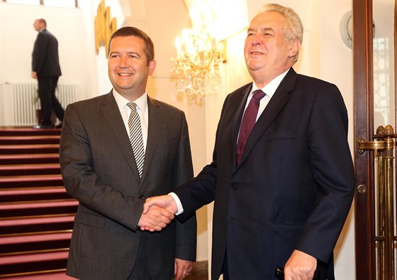 Prezident Milo Zeman s pedsedou Snmovny Janem Hamákem z SSD