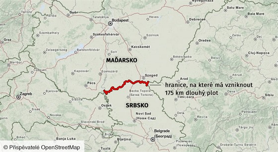 Maďarsko postaví na hranicích Srbska čtyřmetrový plot