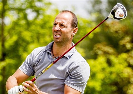 Martin Ruinský na charitativním golfovém turnaji na hiti u Kuntické Hory.