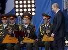 Ruský prezident Vladimi Putin na zahájení vojenského veletrhu Armáda 2015 (16....