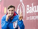 RADOST. Kanoista Martin Fuksa obsadil na Evropských hrách druhé místo v závod...