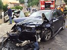 Kluci si jeli do Radotína pro výuní list, smetlo je BMW (19.6.2015)