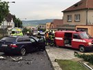 Kluci si jeli do Radotína pro výuční list, smetlo je BMW (19.6.2015)