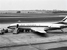 Caravelle III spolenosti Air France na Ruzyni v roce 1970