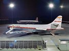 Caravelle VI-R panlsk spolenosti Iberia, vzadu Douglas DC-6 dnsk...