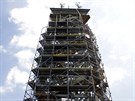 Rekonstrukce 32 metr vysoké vyhlídkové ve na Svatém Kopeku z roku 1974....