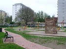 Dětské hřiště v přerovské Jasínkově ulici (snímek pořízený po dokončení...