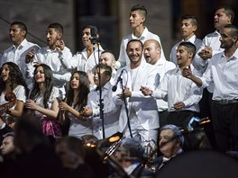 Koncert uzavelo vystoupen dt z romskho sboru havorenge.