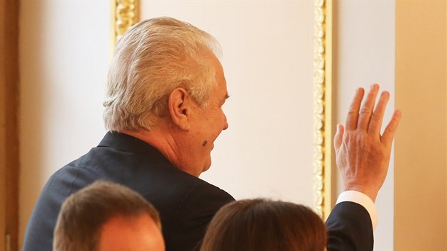 Prezident Milo Zeman navtvil jednn v Poslaneck snmovn. (19. ervna 2015)