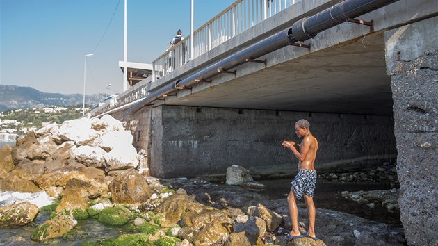 Uprchlíci v italské Ventimiglii (18. 6. 2015)