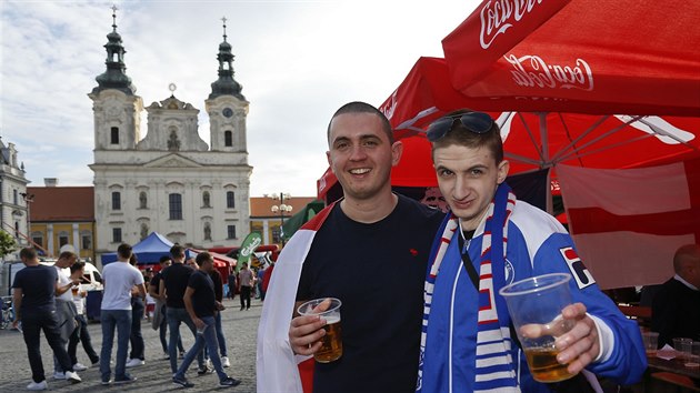 V Uherskm Hraditi se odehrlo utkn mistrovstv Evropy ve fotbale hr do 21 let skupiny B: Anglie - Portugalsko. (18. ervna 2015)