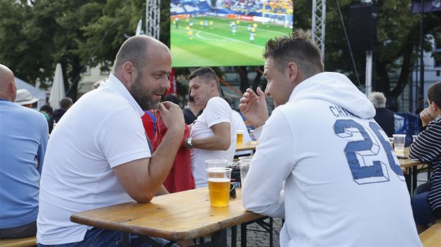 V Uherskm Hraditi se odehrlo utkn mistrovstv Evropy ve fotbale hr do 21 let skupiny B: Anglie - Portugalsko. (18. ervna 2015)