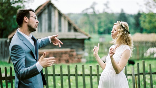 Luk Hejlk a Veronika Fainov se brali v nedli 17. kvtna na Hejlkov farm v kch u Brna.