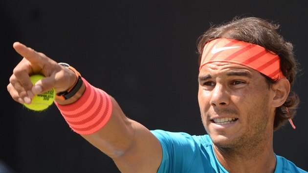 panlsk tenista Rafael Nadal ve finle turnaje ve Stuttgartu.