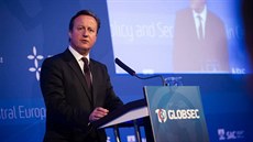 Britský premiér David Cameron v úvodu bezpečnostní konference Globsec v...