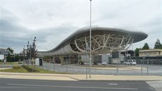 Nový autobusový terminál v Bruntálu tsn ped dokonením (18. ervna 2015).