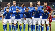 Italská reprezentace  na mistrovství Evropy do 21 let v �esku.
