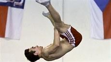 Gymnasta David Jessen, americký rodák s eskou a dánskou krví, na tréninku.