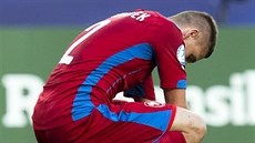 eský fotbalista Pavel Kadeábek po neúspném utkání s Dánskem.