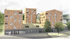Bytový komplex v Peci podle návrhu studia Opoenský Valouch.