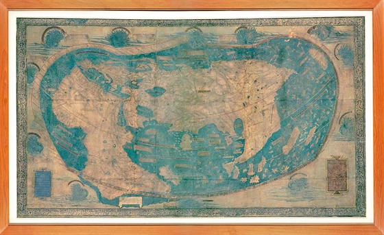 Mapa svta, kterou nakreslil nmecký kartograf Henricus Martellus nkdy mezi...