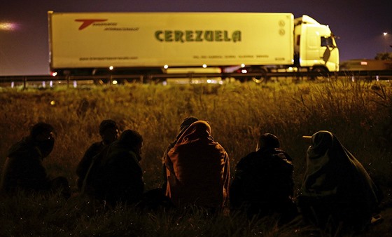 Migranti v severofrancouzském Calais (23. ervna 2015)