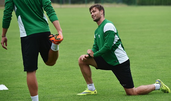 Tomá Wágner pi zahájení letní pípravy fotbalist Jablonce