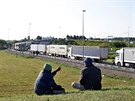 Migranti v severofrancouzském Calais (23. ervna 2015)