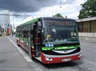 Elektrobus SOR EBN 11 u dobíjecího stanovit na elivského.