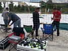 Z�vod dron� na h�i�ti v  Praze-Mod�anech (21. �ervna 2015).