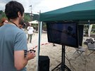 Z�vod dron� na h�i�ti v  Praze-Mod�anech (21. �ervna 2015).