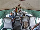 Interiér Li 2 (ruské verze Dakoty DC 3) který se v Sovtském svazu vyrábl...