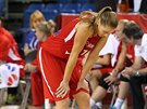 eská basketbalistka Kateina Elhotová je zklamaná z vývoje utkání s