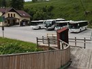 Souasné autobusové nádraí v Peci pod Snkou.