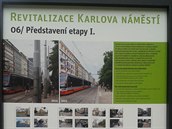 Informační tabule na Karlově náměstí.