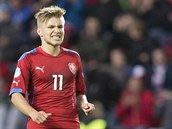 Český záložník Martin Frýdek v zápase proti Německu