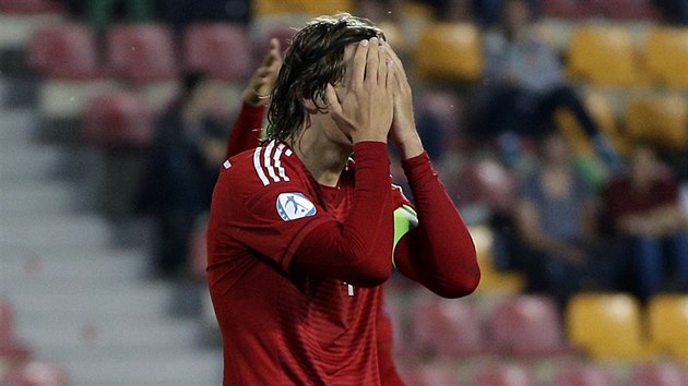 Dn Jannik Vestergaard  po vyazen v semifinle ME fotbalist do 21 let v Praze.